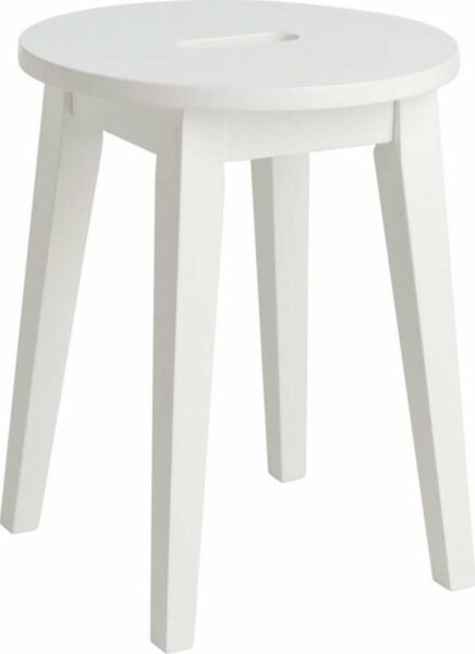 Bílá nízká stolička s nohami z