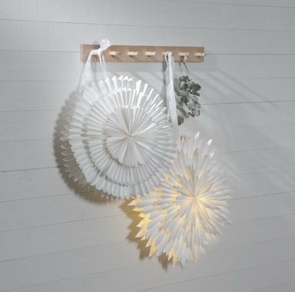 Bílá vánoční světelná dekorace ø 50 cm