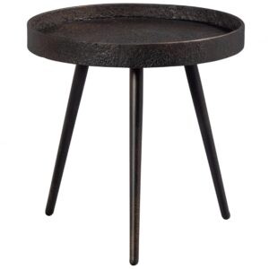Hoorns Černý kovový odkládací stolek