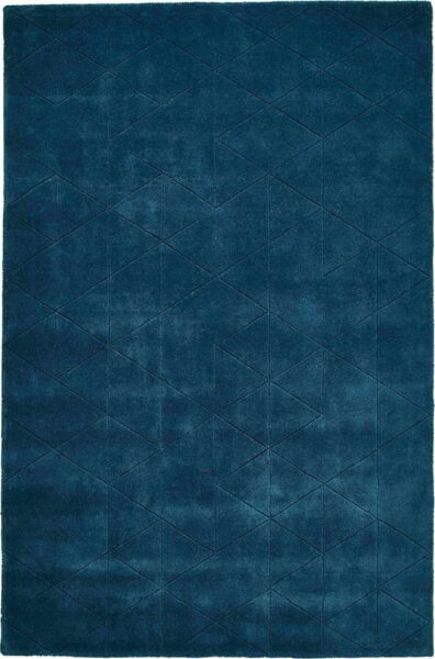 Modrý vlněný koberec Think Rugs