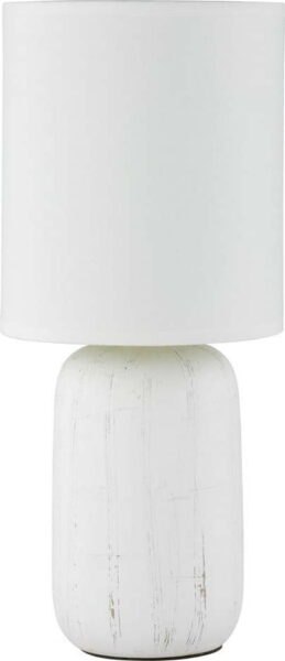 Bílá stolní lampa z keramiky
