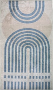 Modrý/šedý koberec běhoun 200x80 cm