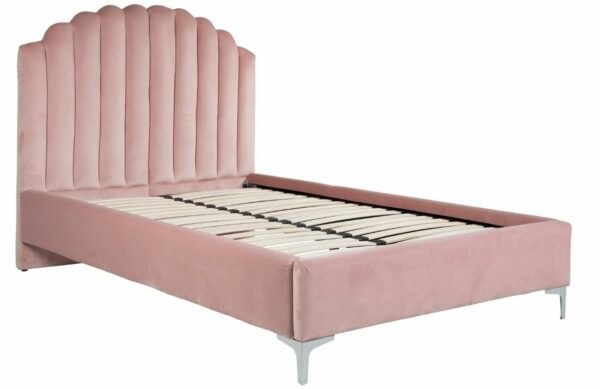 Růžová sametová postel Richmond Belmond 120