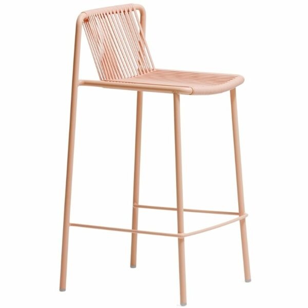 Pedrali Růžová kovová barová židle Tribeca