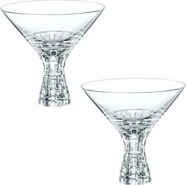 Sada 2 sklenic na koktejly z křišťálového skla