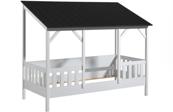 Bílá dřevěná dětská postel Vipack Housebed 90 x