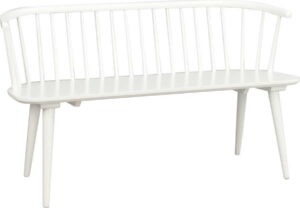 Bílá dřevěná lavice Rowico