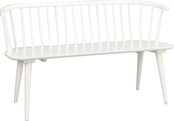 Bílá dřevěná lavice Rowico