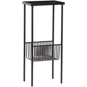 Černý kovový odkládací stolek Hübsch