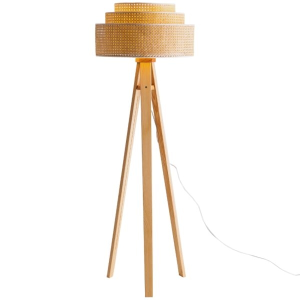 Nordic Design Ratanová stojací lampa Floki 3R