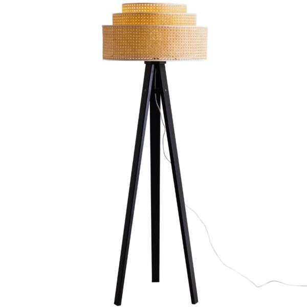 Nordic Design Ratanová stojací lampa Floki 3R