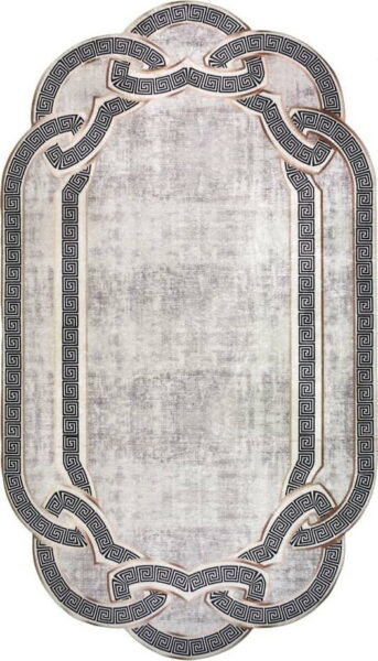 Šedý/béžový koberec 100x60 cm