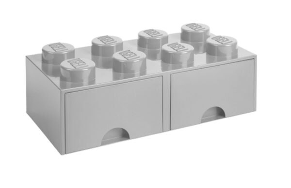 Světle šedý úložný box LEGO® Storage 25 x 50