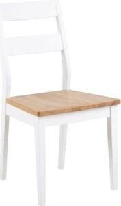Hnědo-bílá jídelní židle z kaučukového a