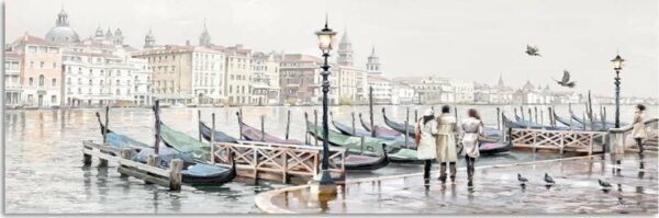 Obraz Styler Canvas Watercolor Venezia Gondole
