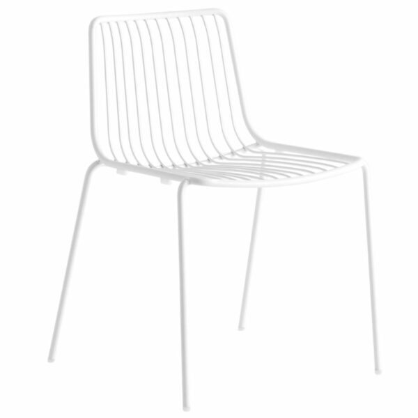 Pedrali Bílá kovová jídelní židle