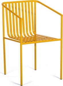 Sada 2 žlutých zahradních židlí