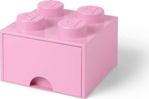 Světle růžový úložný box