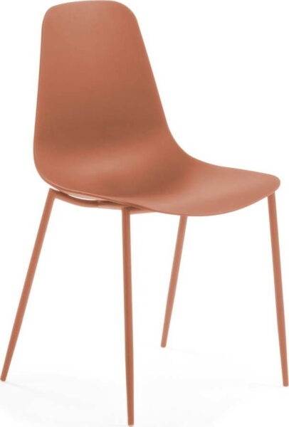 Tmavě oranžová jídelní židle Kave