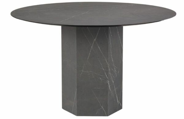 Černý mramorový jídelní stůl Micadoni