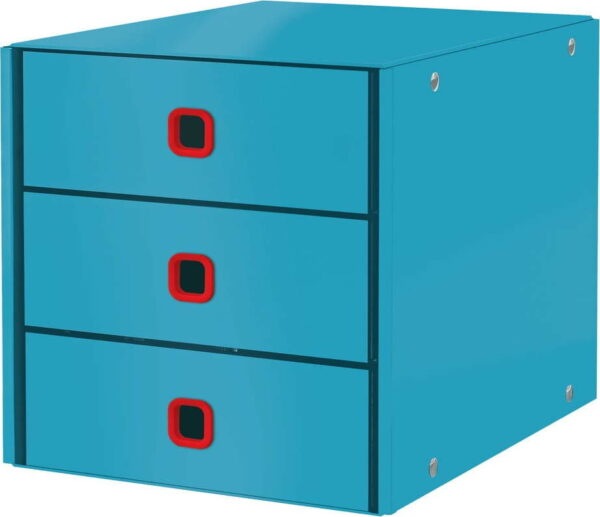 Modrý kartonový organizér na psací potřeby a dokumenty Click&Store -