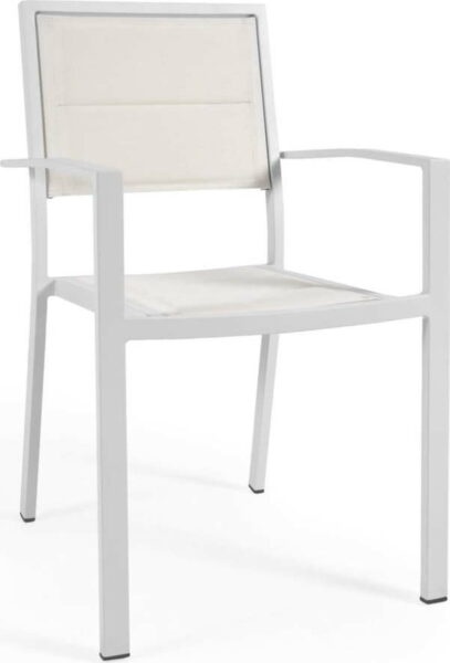 Bílá hliníková venkovní židle Kave