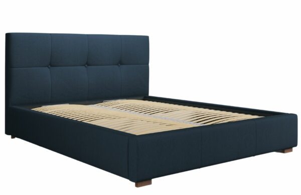 Modrá látková postel MICADONI SAGE 180