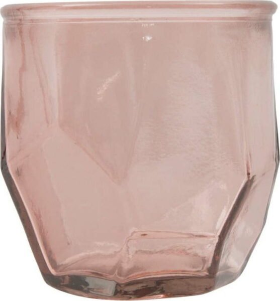 Růžový svícen z recyklovaného skla Mauro Ferretti