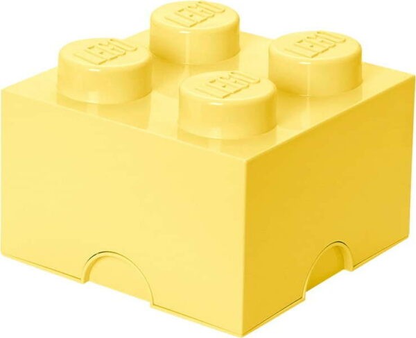 Světle žlutý úložný box čtverec