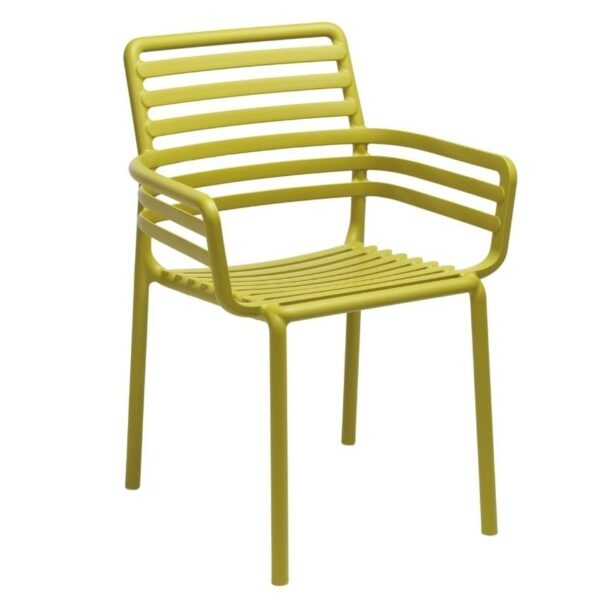 Žlutá plastová zahradní židle Nardi