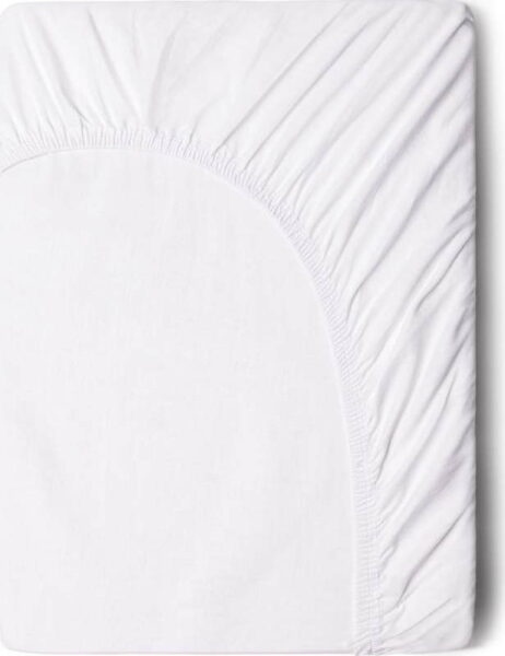 Bílé bavlněné elastické prostěradlo