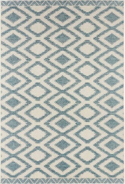 Modro-krémový venkovní koberec NORTHRUGS
