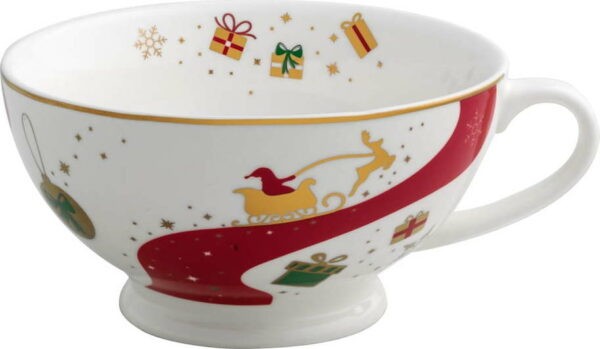 Porcelánový šálek na čaj s vánočním motivem