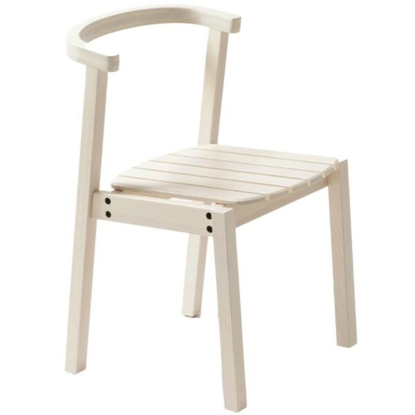 Bílá jasanová zahradní židle