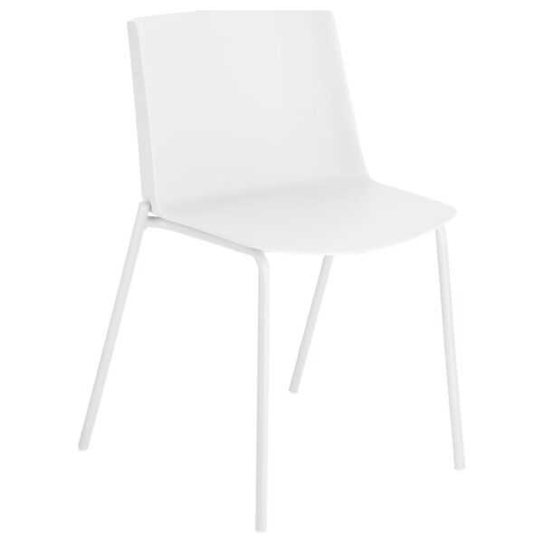 Bílá plastová jídelní židle Kave Home