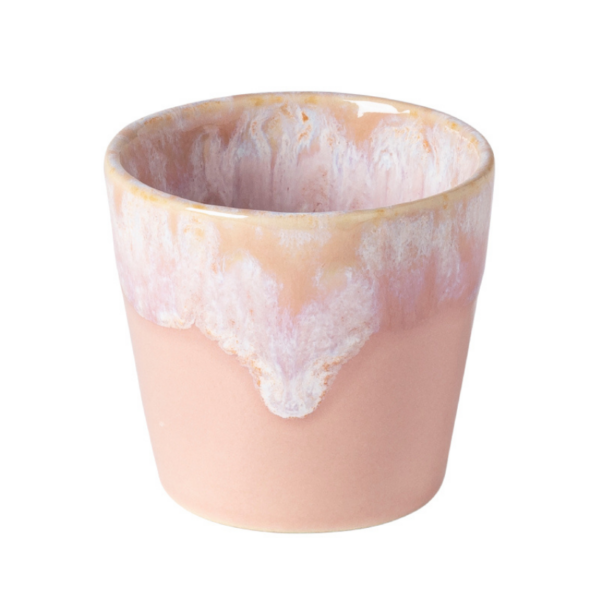 Bílo růžový kameninový šálek na espresso COSTA