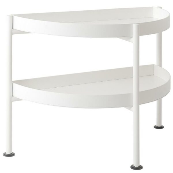 Nordic Design Bílý kovový odkládací stolek Nollan