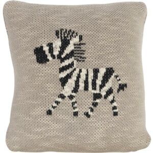 Béžový pletený dětský polštář Quax Zebra