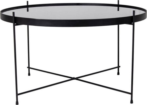Černý kulatý konferenční stolek ø 70 cm