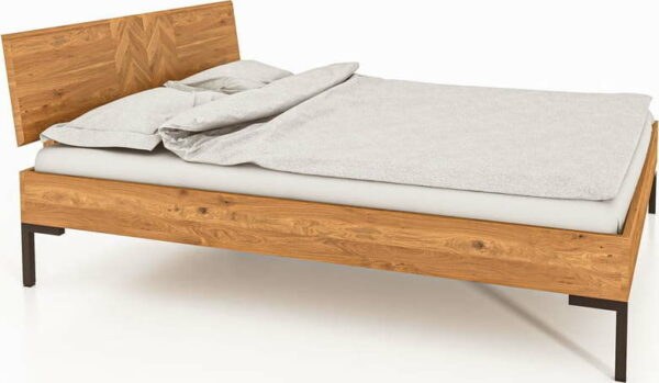 Dvoulůžková postel z dubového dřeva 160x200 cm Abies 2