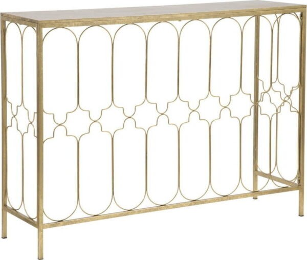 Konzolový stolek s konstrukcí ve zlaté barvě Mauro