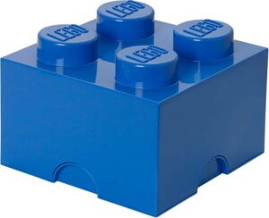 Modrý úložný box čtverec