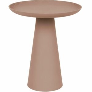 White Label Růžový kovový odkládací stolek