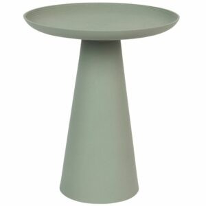 White Label Zelený kovový odkládací stolek