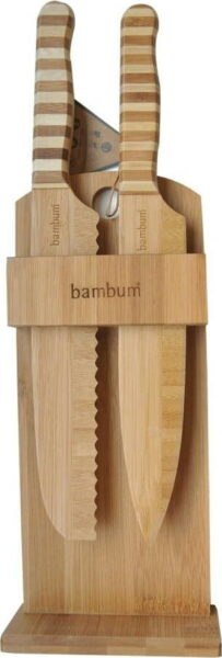 Bambusový stojan se 2 noži