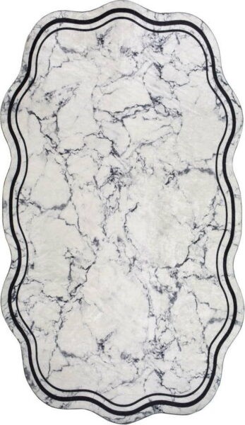 Bílý/šedý koberec 120x80 cm