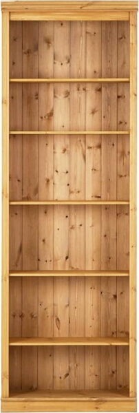 Knihovna z borovicového dřeva 74x219 cm
