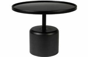 White Label Černý skleněný konferenční stolek