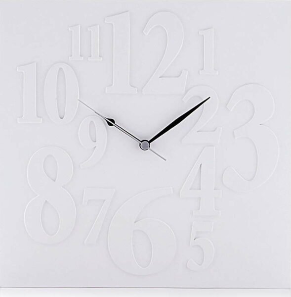 Bílé nástěnné hodiny Tomasucci