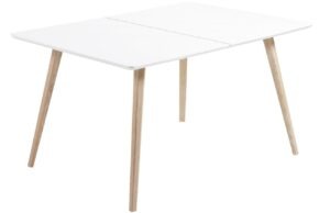 Bílý dřevěný stůl Kave Home Eunice